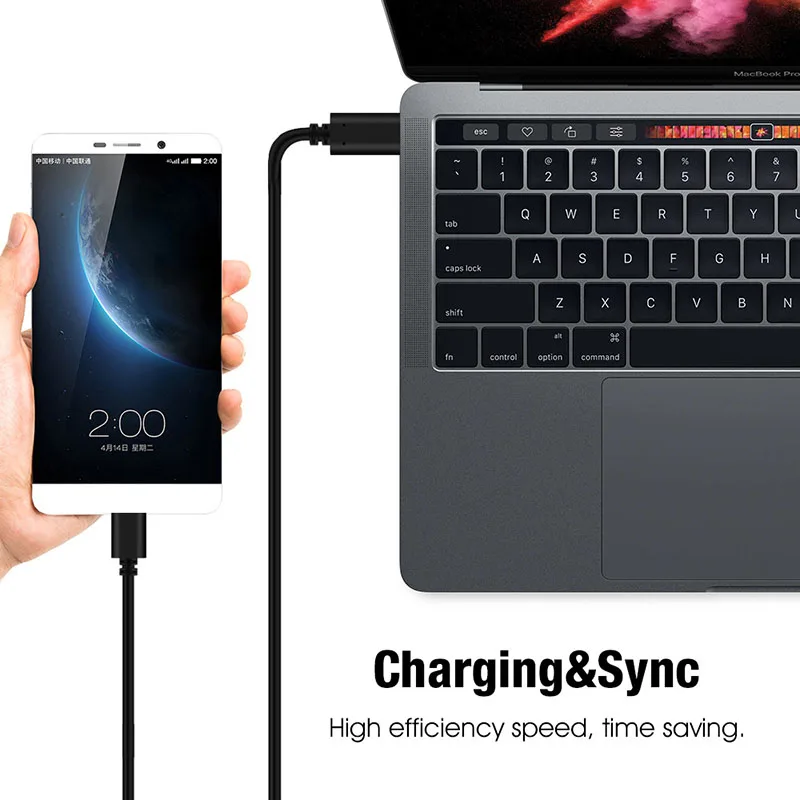 USB Type C To Micro Adapter For Samsung Android 1M 3.1 Cable Macbook USBC Fast Charge Data | Электроника