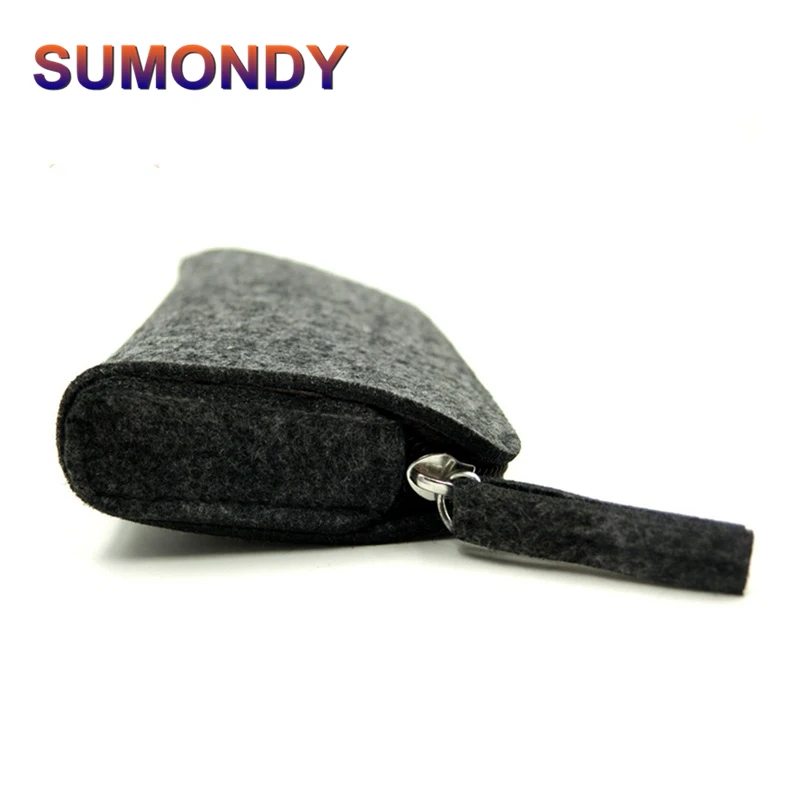 SUMONDY модная дизайнерская сумка для очков высокого качества из серого фетра на