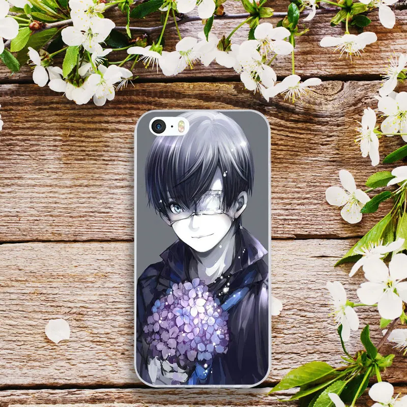 Мягкие чехлы для мобильных телефонов iPhone X XR XS Max 4 4S 5 5S 5C SE 6 6s 7 8 Plus Bags Hot Anime Tokyo Ghoul Kaneki Ken.