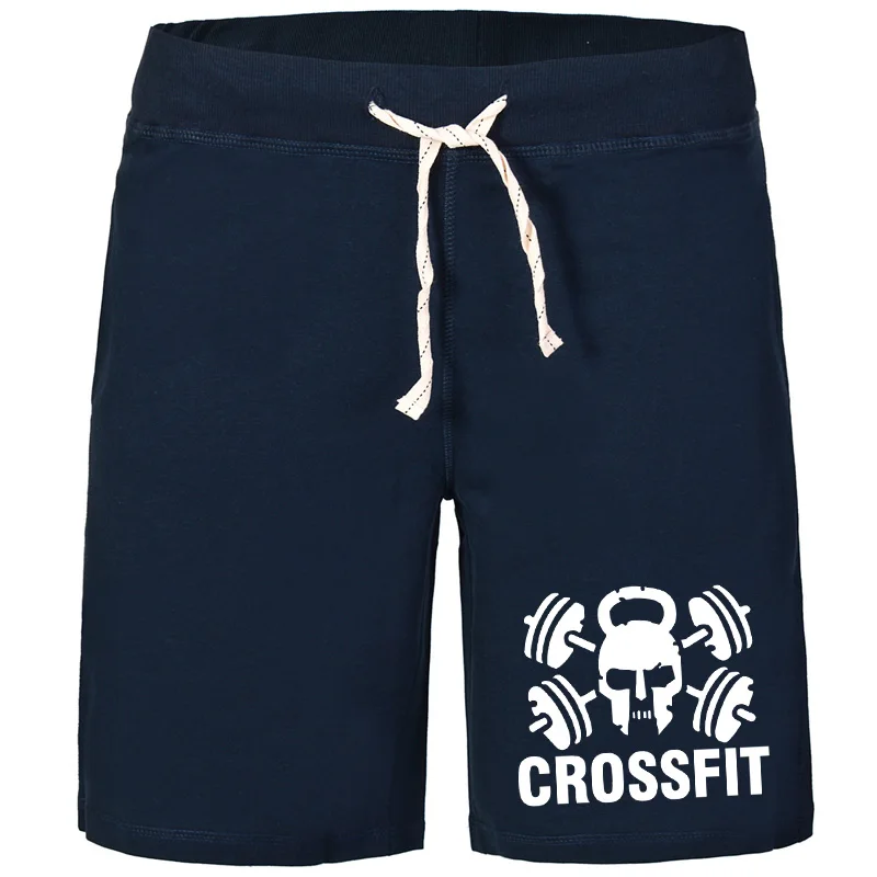 Спортивные прочные шорты Crossfit с черепом классический стиль дышащие однотонные