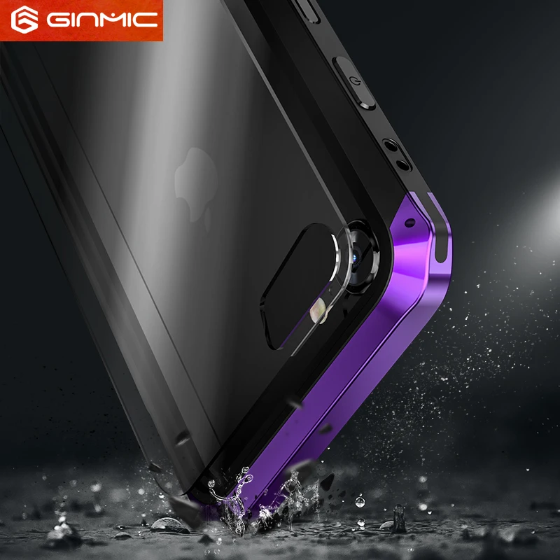 Чехол для iphone 7 прозрачный закаленное стекло пластик гибридный роскошный