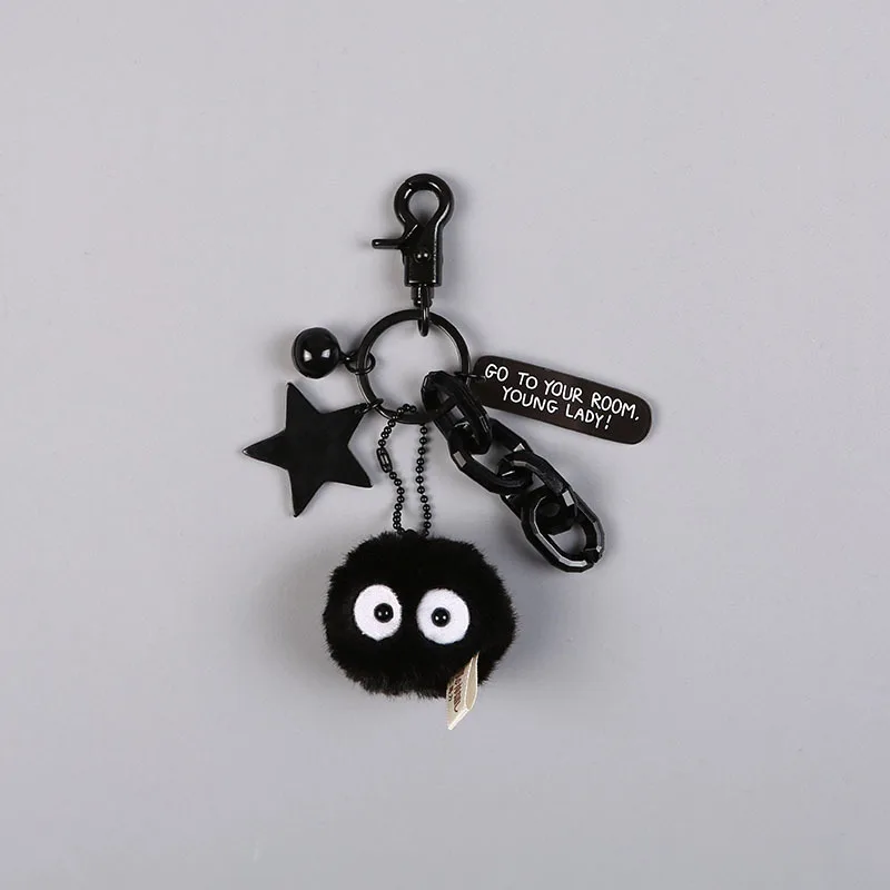 2019 Новинка Аниме Мой сосед черный карбоновый плюшевый мягкий Kawaii Тоторо брелок
