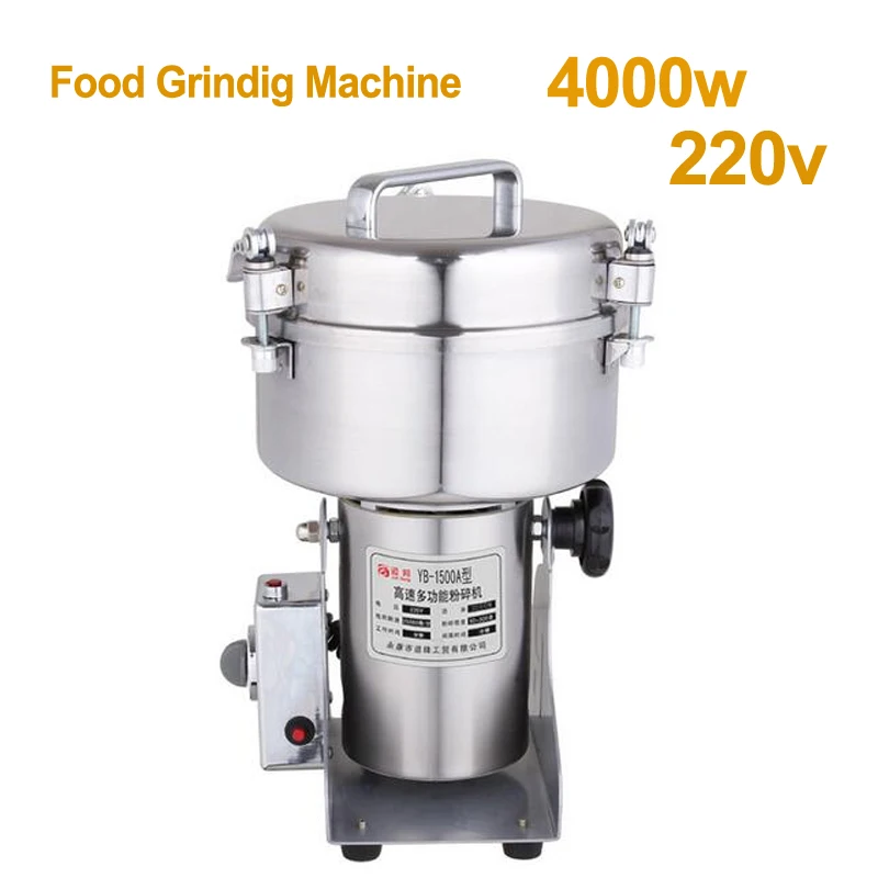 

Electric Grinding Machine Medicine Spice Herb Salt Rice Beans Cocoa Corn Pepper Soybean Leaf Mill Powder Grinder 28000R/MIN 220V