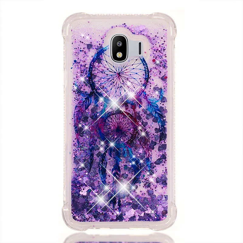 Color Drops Chimes Блестками чехлы с жидкостью для samsung Galaxy J4+ J6 Премиум J4 J6 J3 J7 J2 Pro J400F J120 J510 J710 зыбучие пески чехол B31 - Цвет: Color Drops Chimes