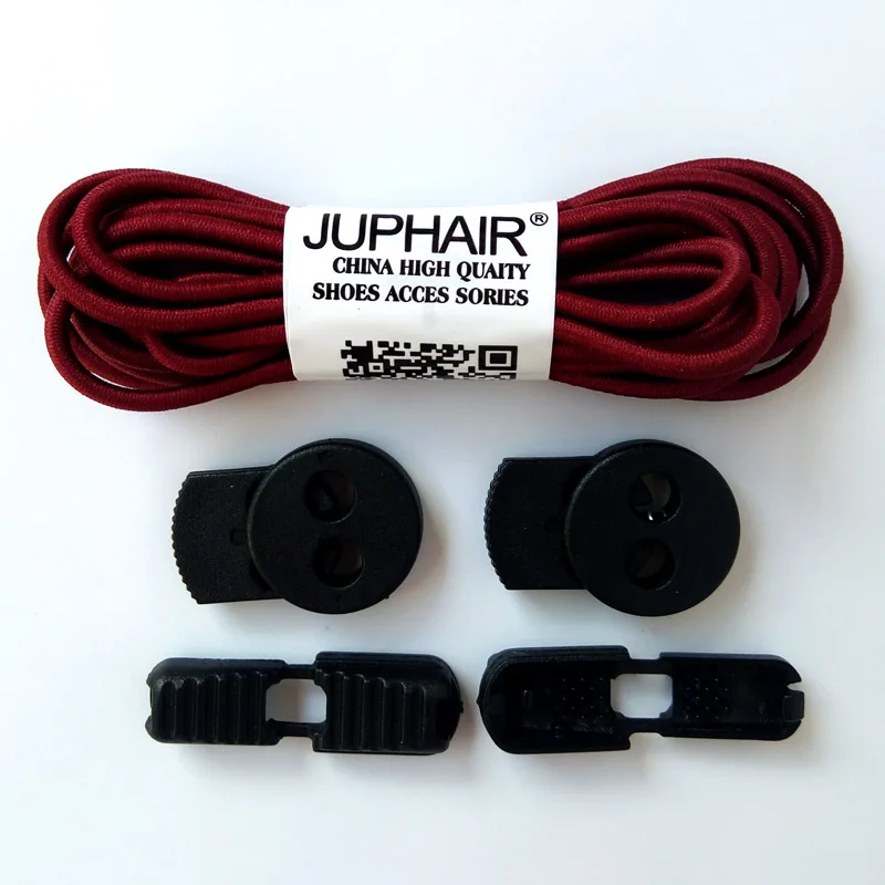 8 Jujube Red Новинка; 1 пара; круглые модные шнурки без завязок; фиксирующая обувь; шнурки; эластичные шнурки для шнурков; для бега, триатлона, спорта, фитнеса - Цвет: 8 Jujube Red