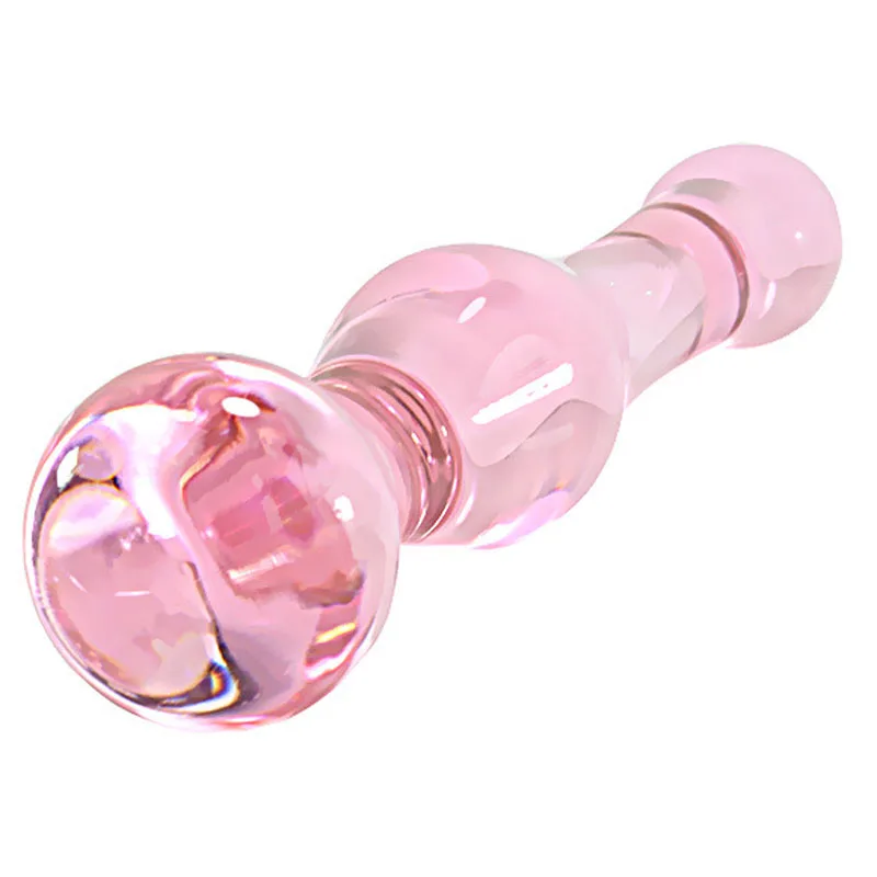 Pink Glass Dildo Anal Beads Butt Plug Beauty Sexy Toys Sex Products Buttplug Anus Stimulator Dilator | Красота и здоровье