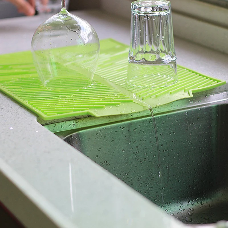 WALFOS пищевой силиконовый коврик для сушки тарелок очень большой термостойкий