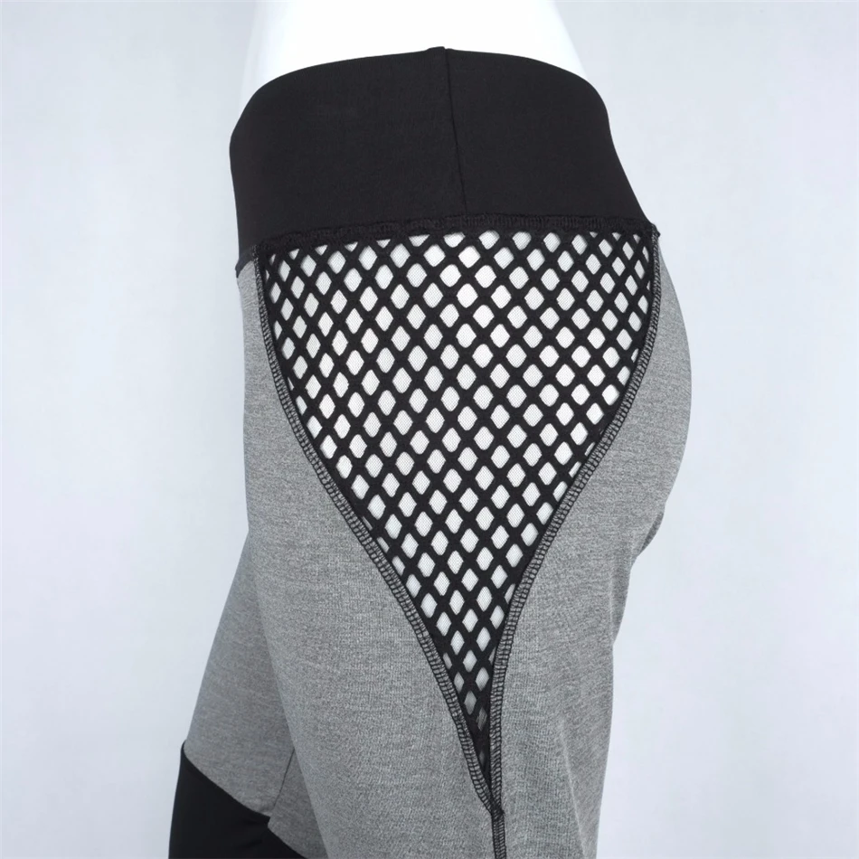 2018 спортивные Леггинсы для женщин фитнес высокий эластичный лоскутный пояс