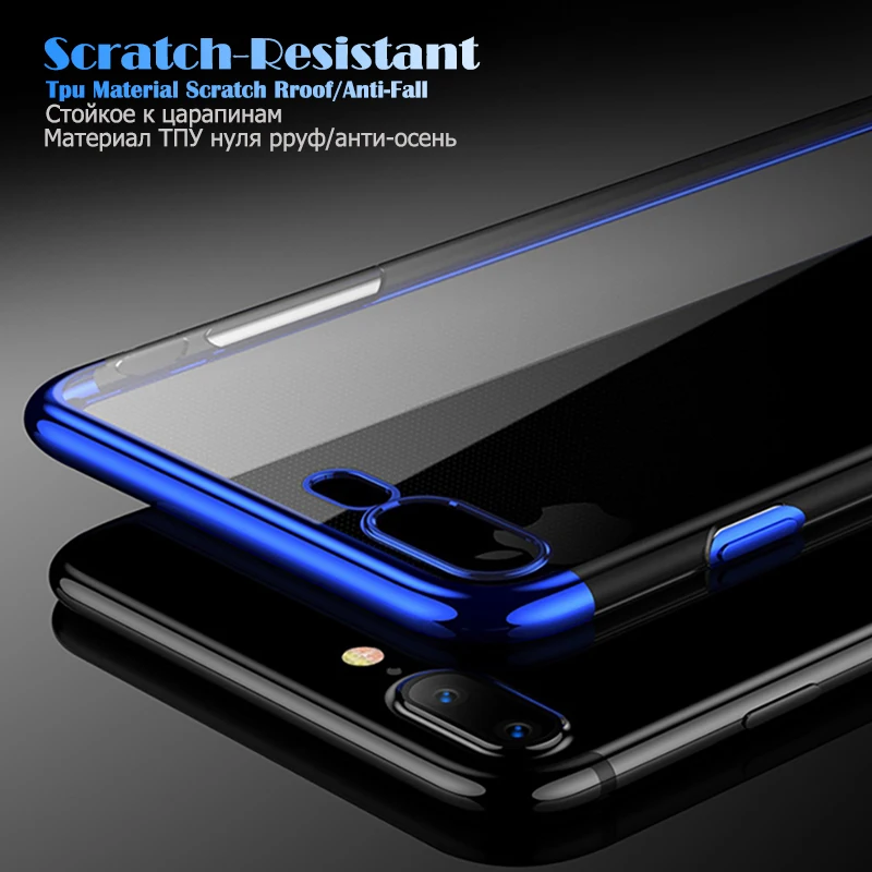 Силиконовый чистый мягкий чехол для iPhone X 10 Xs Max Xr Apple 7 Plus 8 6S 6 Тонкий сотового