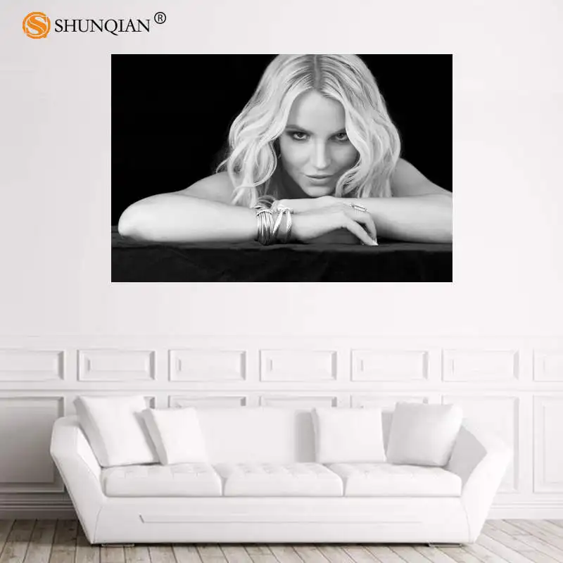 Красивый плакат Britney Spears обычный атласный печать на ткани тканевый настенный из