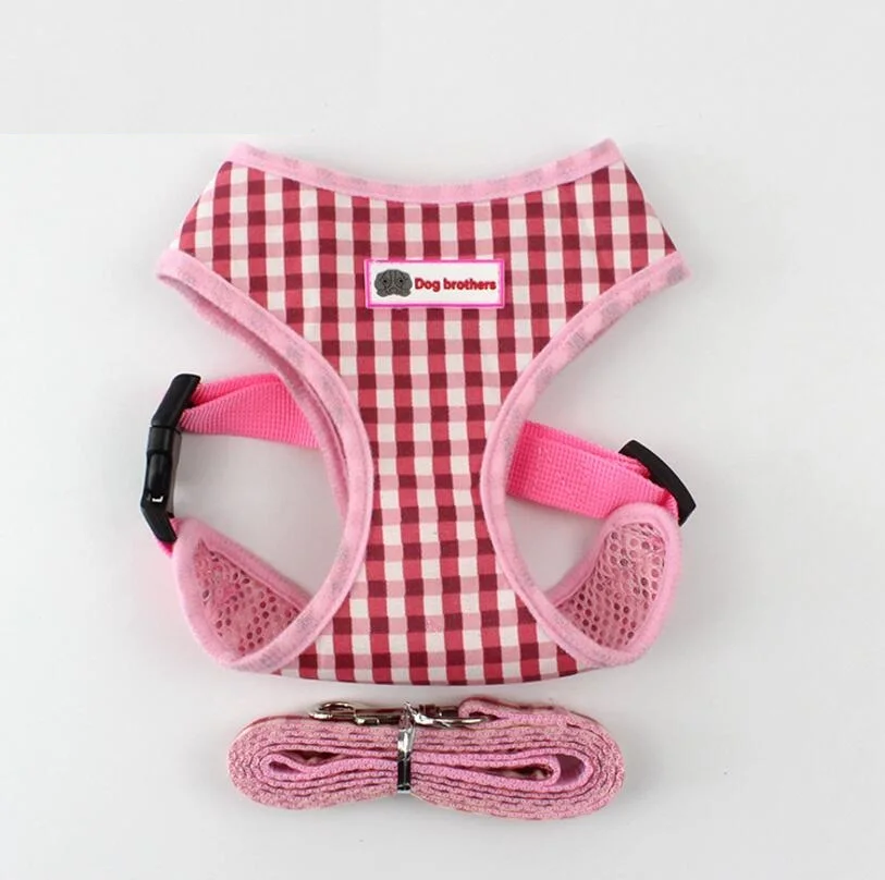 Дышащий регулируемый для собак жилет кошек поводок маленьких щенков нагрудный