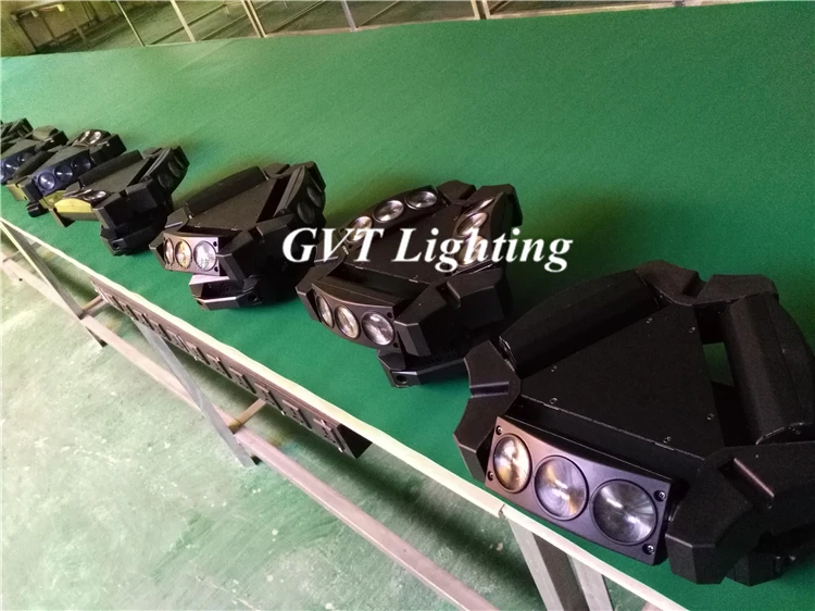 2 шт./лот мини LED 9X12W Паук свет RGB 3 вида цветов 12/43ch DMX сценические огни диско Dj Led