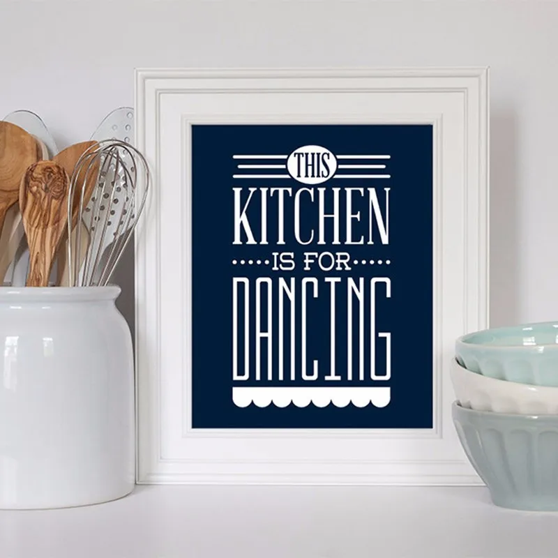 

Kitchen Art Print Canvas Painting Poster Canvas Art Kitchen Decor,Our Kitchen is For Dancing My Kitchen is For Dancing, No Frame