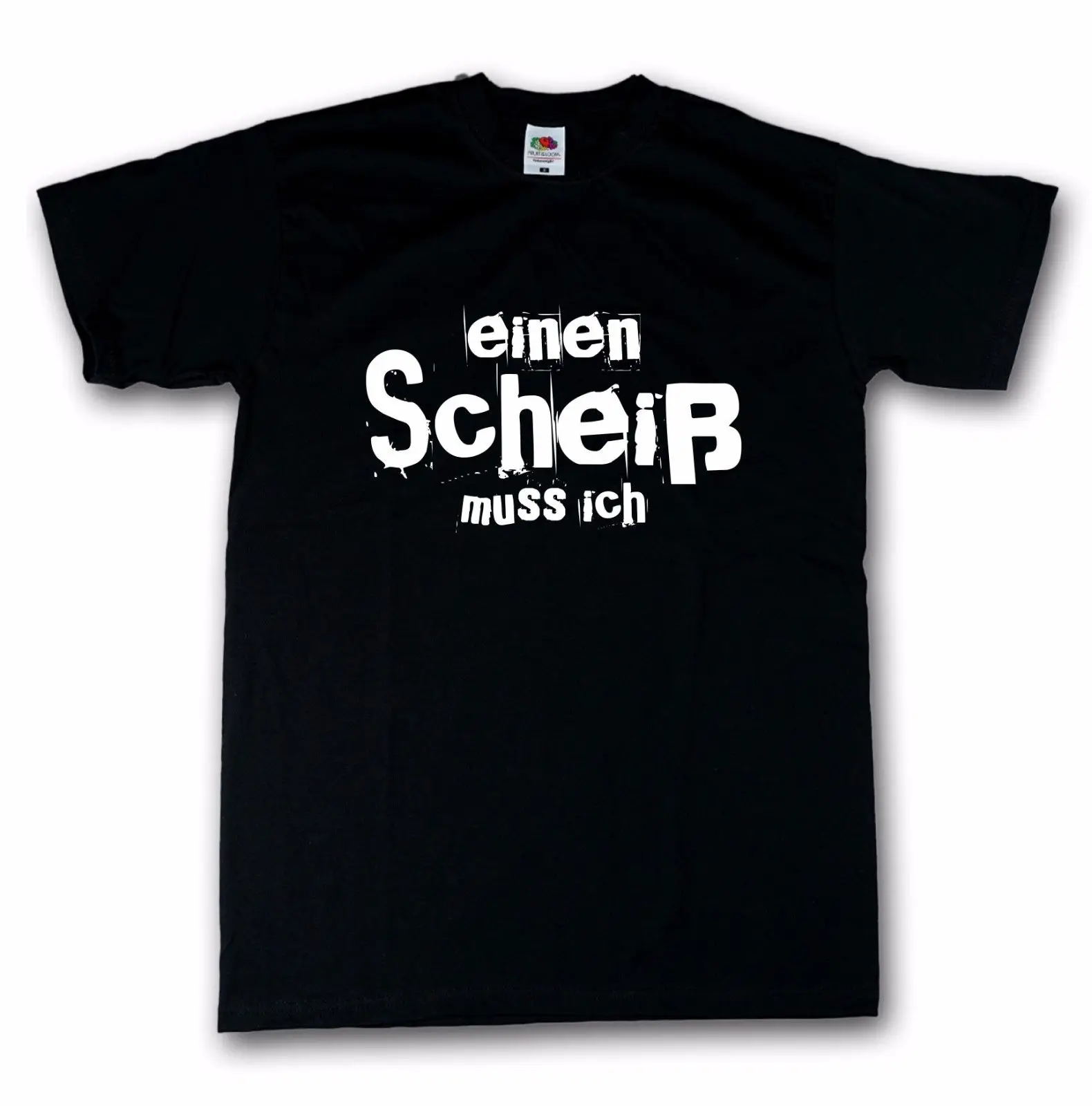 Einen Scheiß muss ich рубашка футболка schwarz Funshirt 100% хлопок S-XXXXXL | Мужская одежда