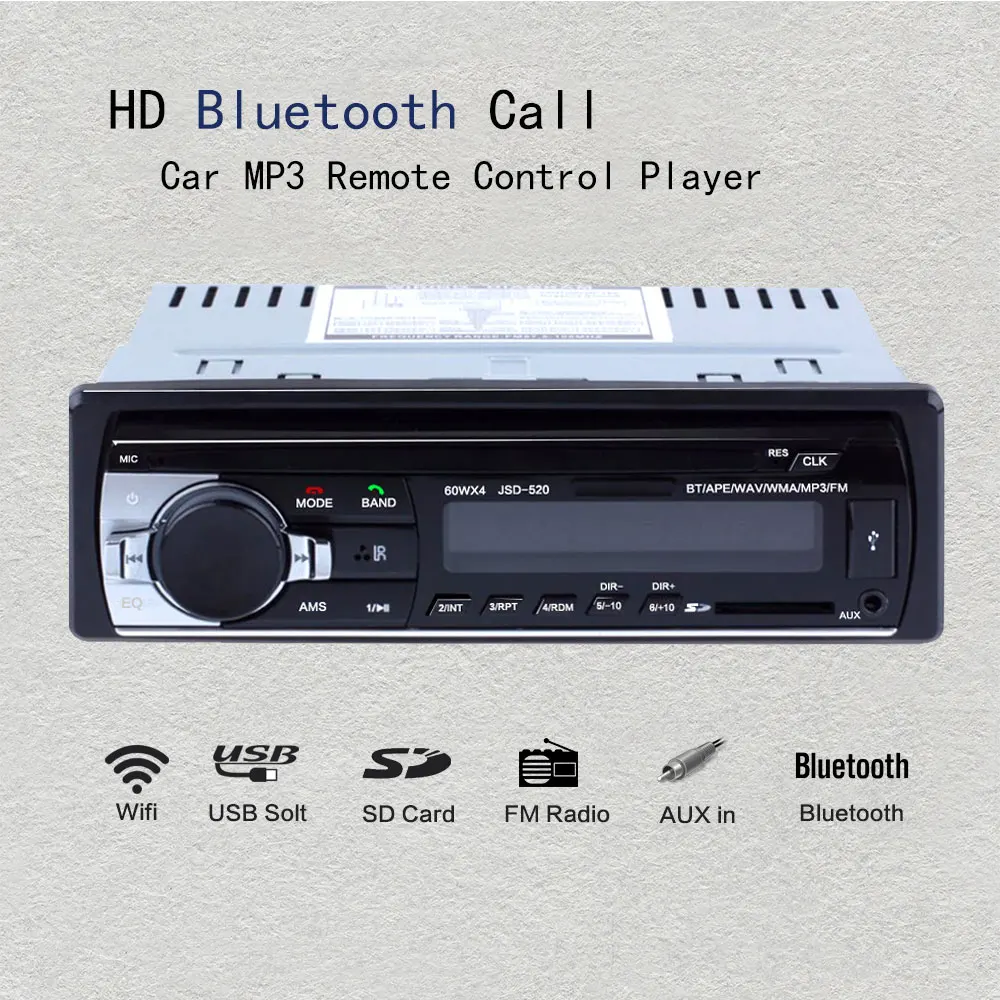 Горячая беспроводная Bluetooth MP3 музыкальный плеер AUX аудио вход USB память для автомобиля Высокое качество играть