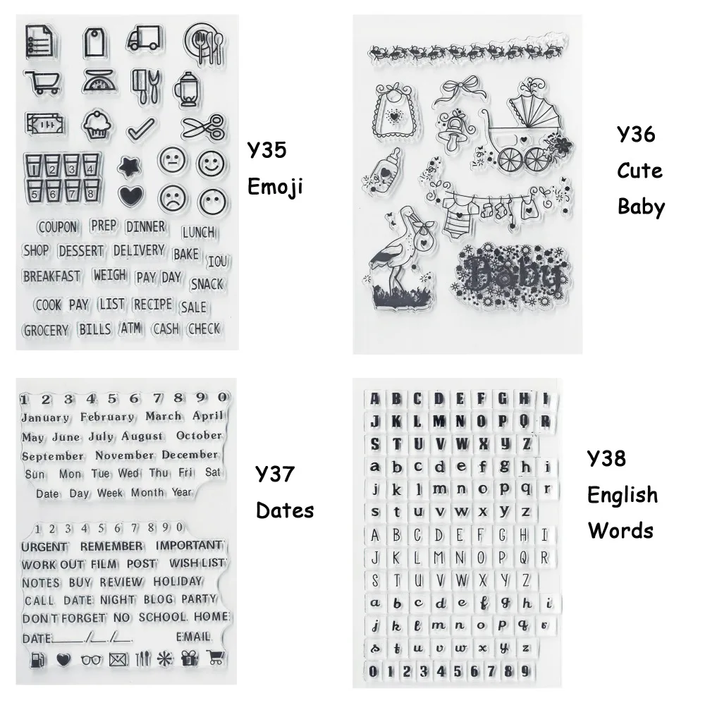 Bbloop 3 шт планировщик журнал и Скрапбукинг ясный комплект печатей DIY фото открытки