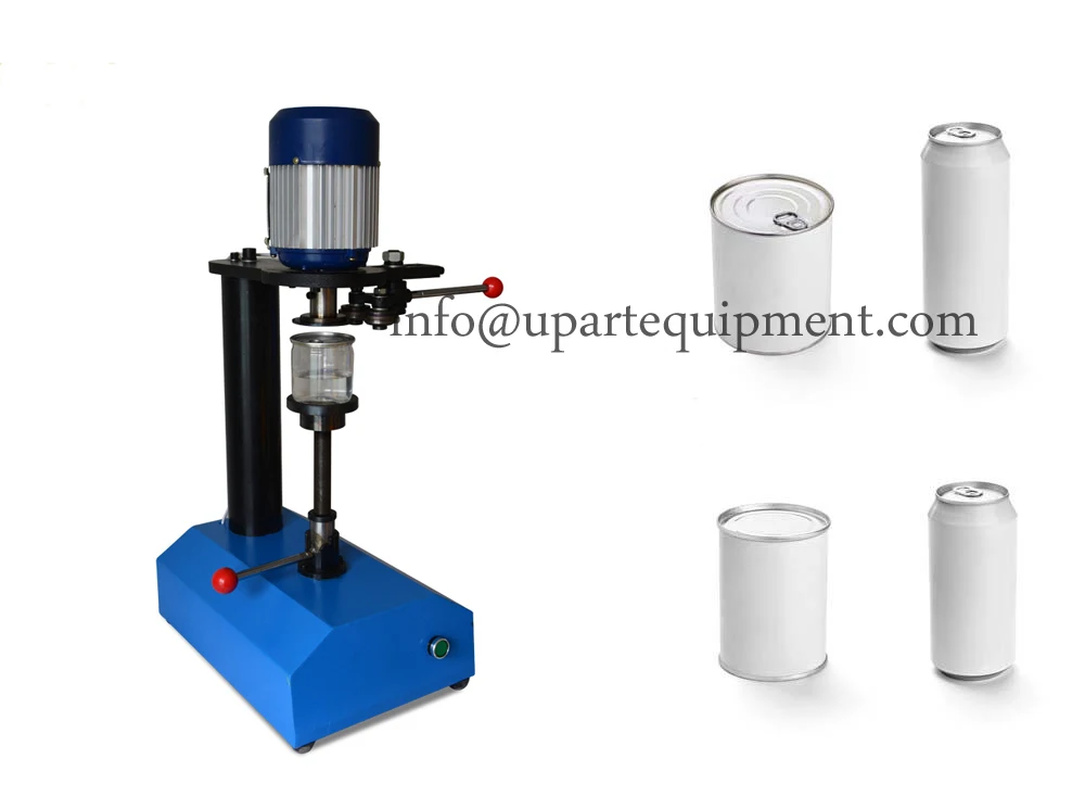 

Tabletop semi automatic beer tin can sealing machine