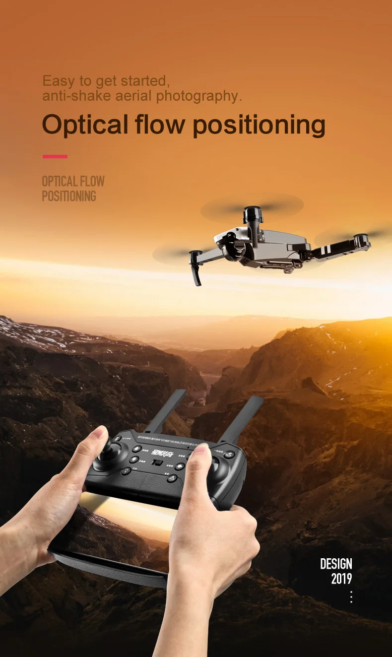XYCQ S7 Квадрокоптер Дрон с камерой живое видео, WiFi FPV Квадрокоптер с 110 ° широкоугольная 1080P HD камера складной Дрон RTF