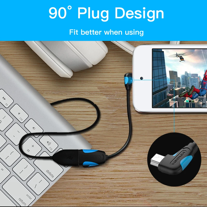 Vention OTG Кабель USB 2 0 адаптер для Android Samsung S6 Redmi Note 5 Micro коннектор Xiaomi планшета ПК