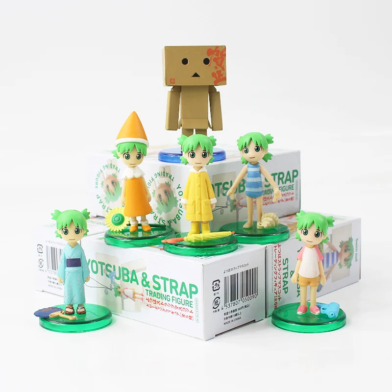 6 шт./лот 6-7 см Yotsuba& Strap торговая фигура 1/16 масштаб окрашенная ПВХ фигурка Модель Коллекционная игрушка куклы