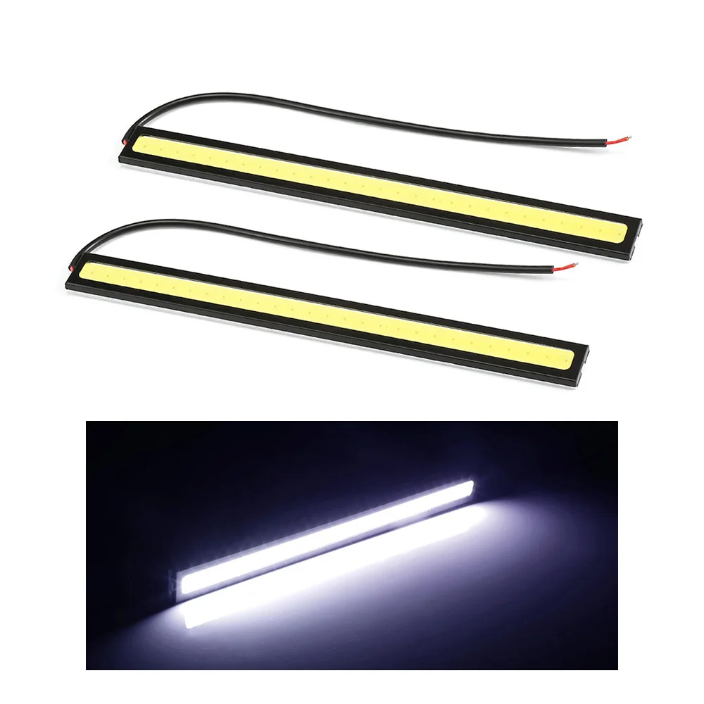Нива 1 шт. 17 см 12 В вел DRL Вождения Габаритные огни полосы COB LED DRL бар в полоску Панель Лампы для мотоциклов авто для вождения Дневной свет