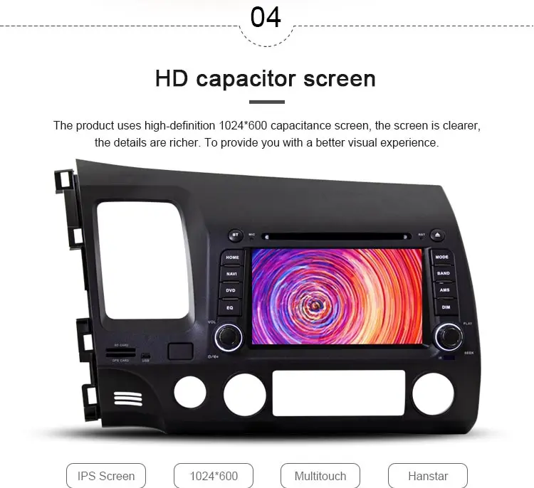 JDASTON Android 8,1 автомобильный мультимедийный плеер для Honda CIVIC 2006-2011 2Din автомобильный Радио gps автомобильный dvd плеер с навигацией плеер ips wifi стерео
