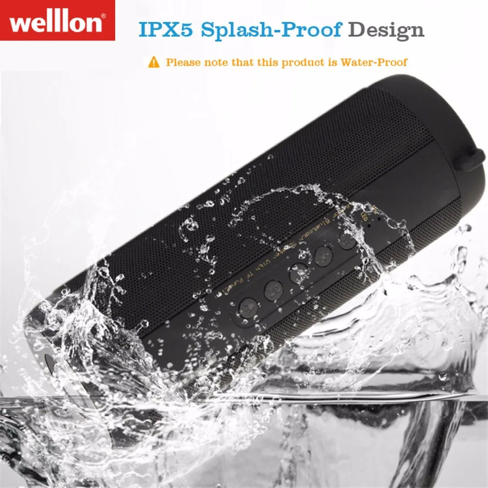 Welllon Беспроводной Best Bluetooth Динамик Водонепроницаемый Портативный открытый