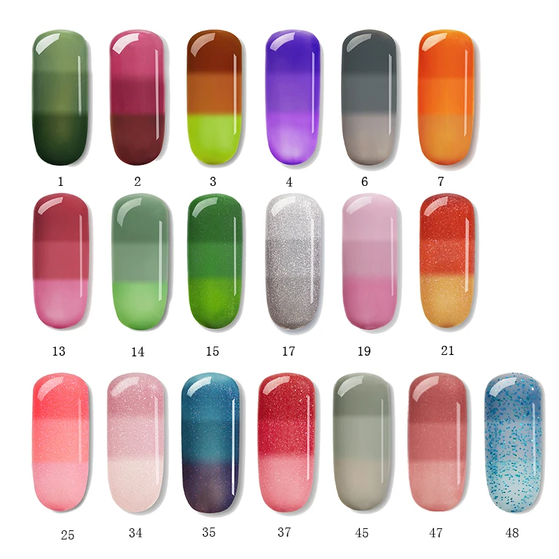 Зимняя мода изменение температуры УФ Гель лак для ногтей гель маникюр Полировка