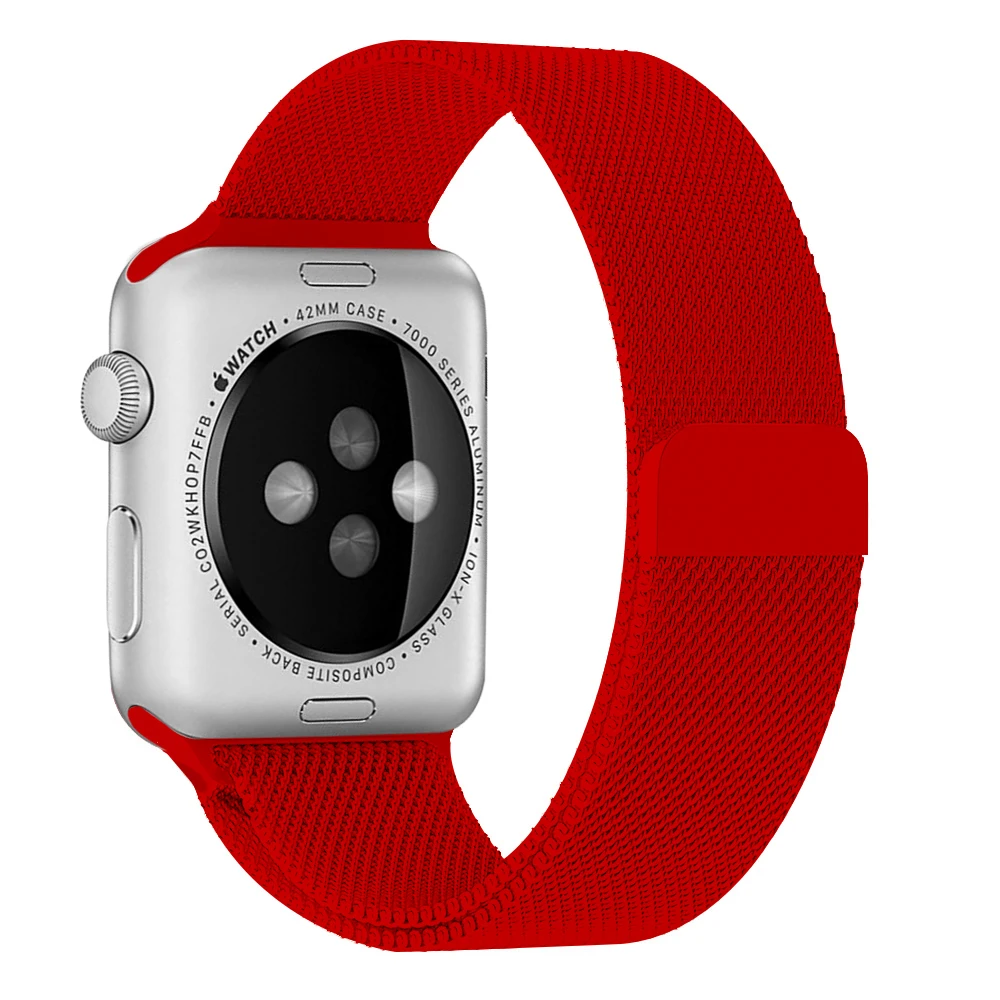 Ремешок для Apple Watch 38 мм 40 мм 42 мм 44 мм, Миланская Петля из нержавеющей стали, сетчатый Спортивный Браслет, магнитная застежка для iWatch серии 1/2/3/4