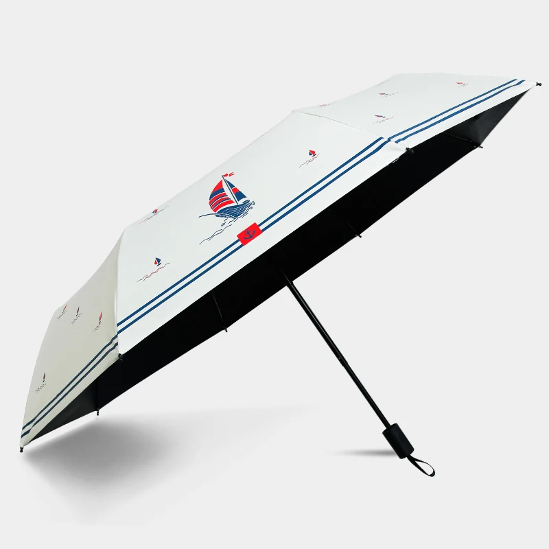 New Creative Folding Kids Umbrella Men Wholesale Super Light Sailing Small Boat Black Coating Rain Women Paraguas | Дом и сад