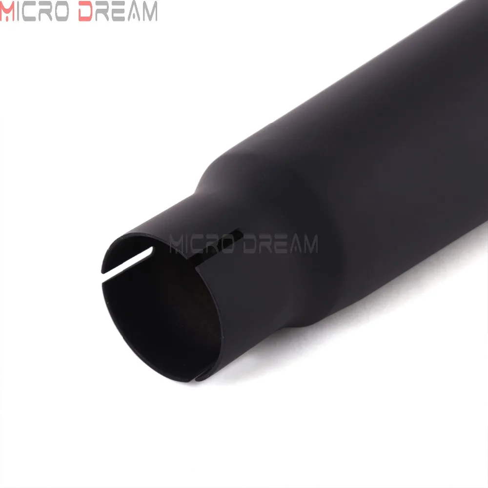 Мотоцикл 45 мм без шнуровки глушитель выхлопные трубы w/черный Слот Торцевая