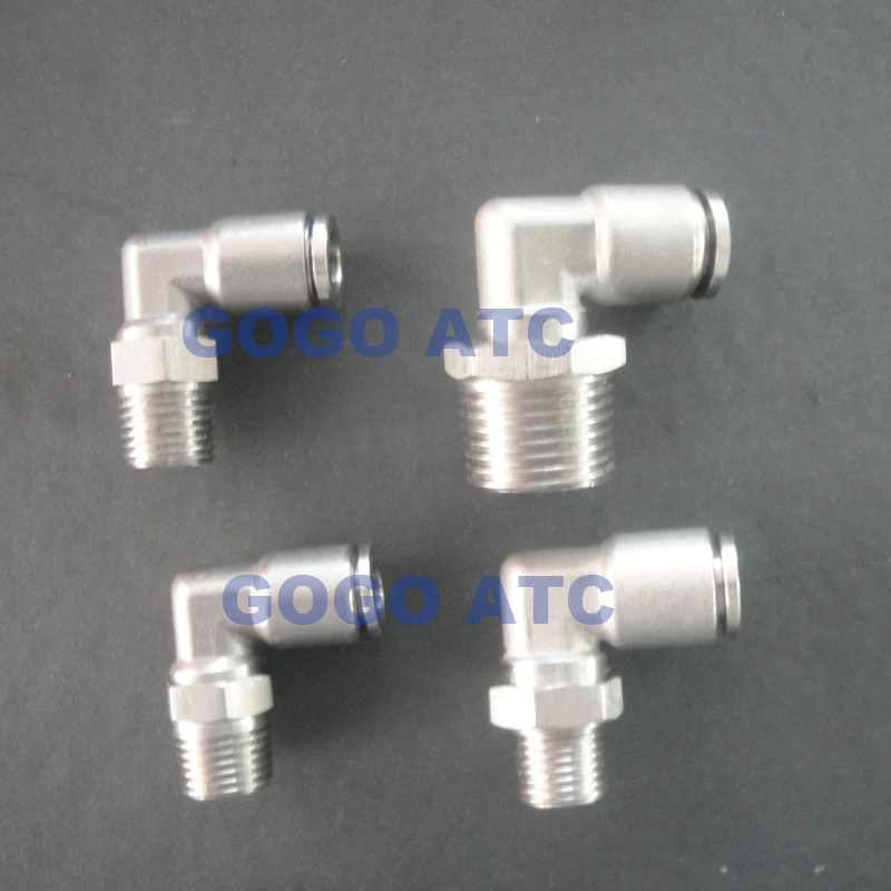 SMC тип Высокое качество фитинги KGL16-03 OD 16 мм резьба Rc 3/8 Мужской Elbow 304/316 нержавеющая