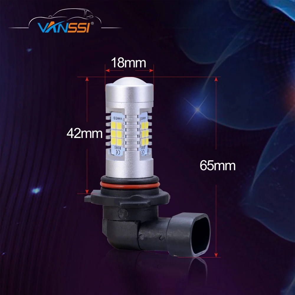 2 x H10 светодиодные лампы высокой мощности белые 21 SMD для замены
