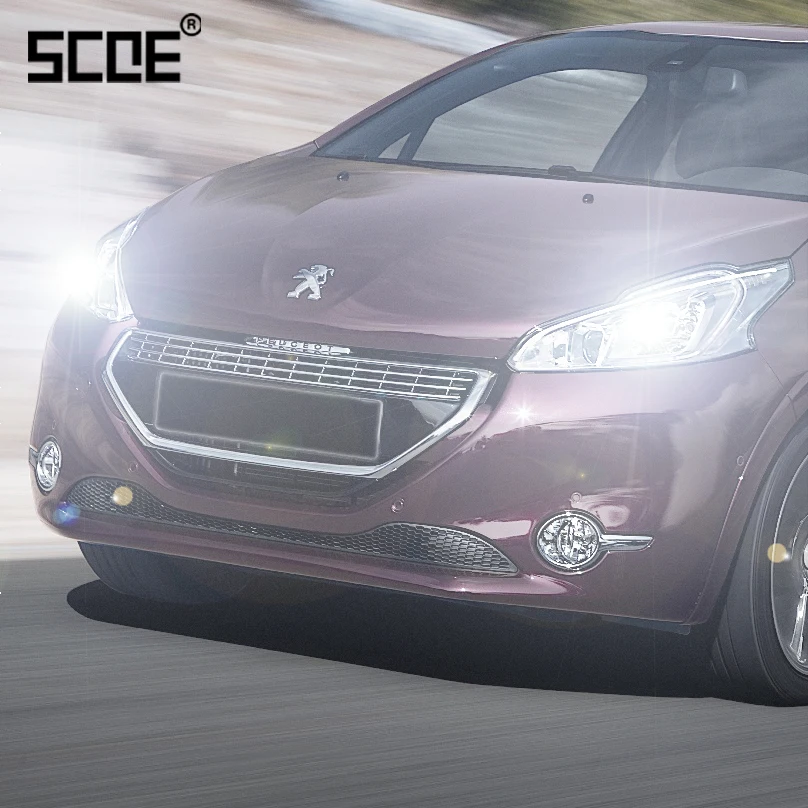 Для Peugeot 206 208 307 407 508 807 2008 3008 4007 SCOE 2 шт. супер галогенная лампа дальнего света