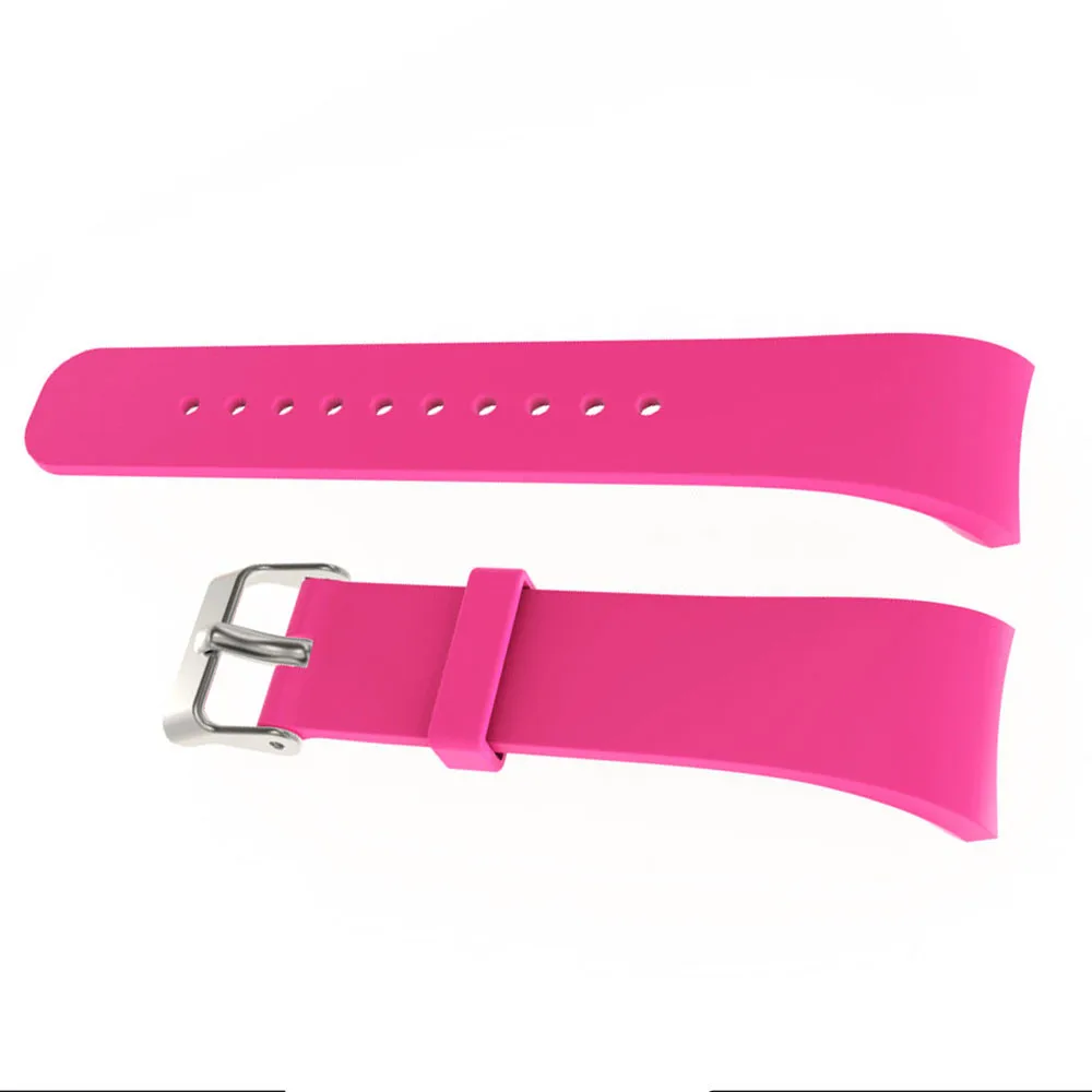 Pink Силиконовый спортивный разноцветный ремешок для часов для samsung gear Fit 2 watch smart Смарт-часы для samsung gear Fit2 часы-ремешки - Цвет: Pink