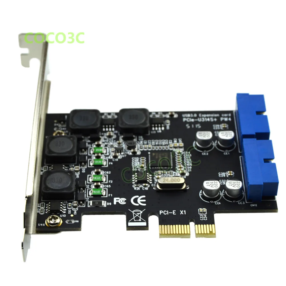 PCI Express 2 порта 19Pin USB 3 0 карта e для внутреннего 20Pin папа Порты адаптер PCIe расширение
