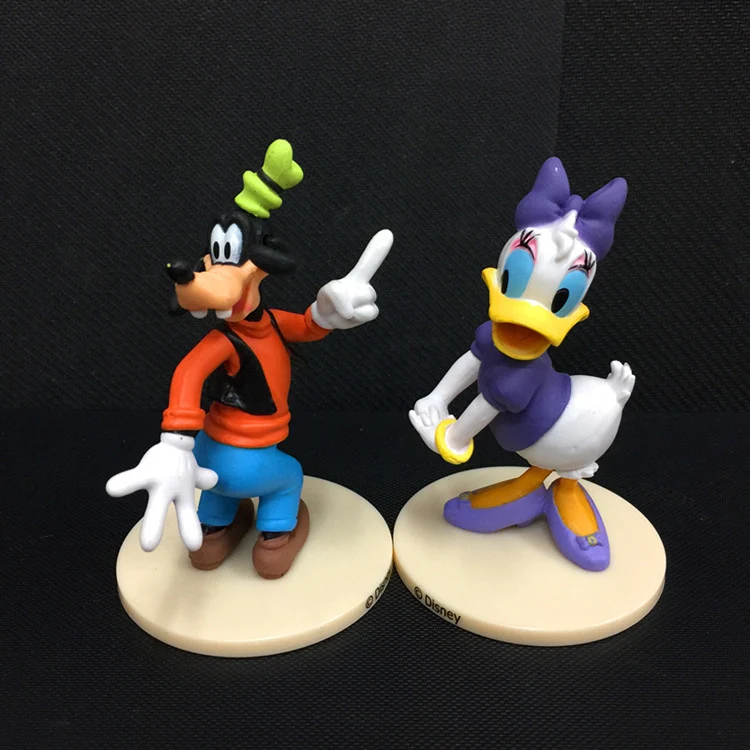 Disney игрушки 6 шт./компл. 7-9 см Микки и Минни Маус Мышь «Дональд Дак» Плутон Гуфи ПВХ Фигурки Модель игрушки куклы детские игрушки Рождественский подарок