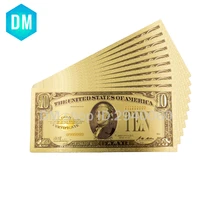 1928 year 10 dollar 24k gold banknote holiday souvenir gifts usd 10 paper money for fathers given items