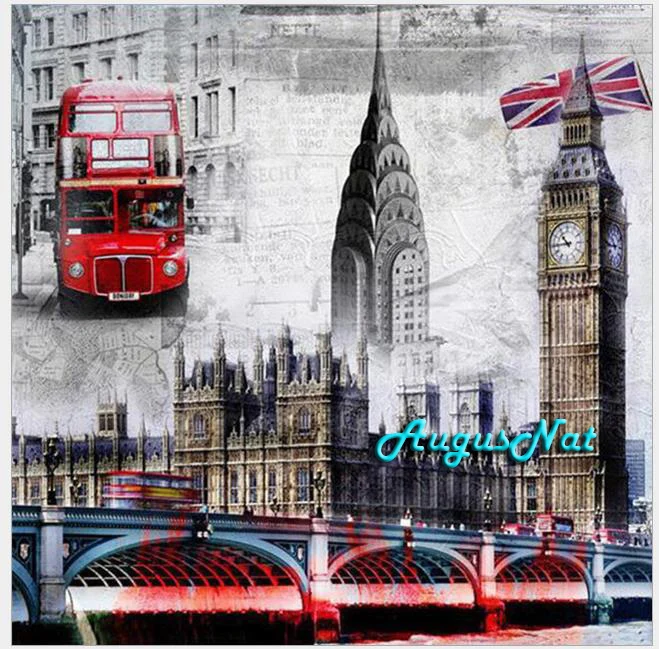 Алмазная картина big ben полностью квадратная Лондонская декорация декор для стен