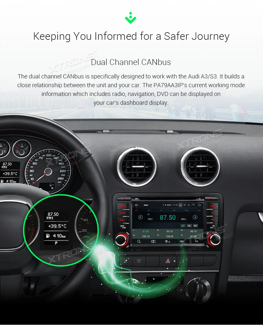 XTRONS 7 &quotAndroid 9 0 автомобильный dvd плеер для Audi A3 8P 2003 2004 2005 2006 2007 2008 2009 2012 S3/RS3 Sportback