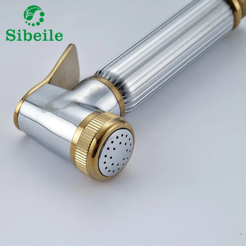 

SBLE Chrome /Gold Brass Bidet Hand Sprayer Head Toilet Shower Head Bidet Sprayer Head Bathroom Accessories sets