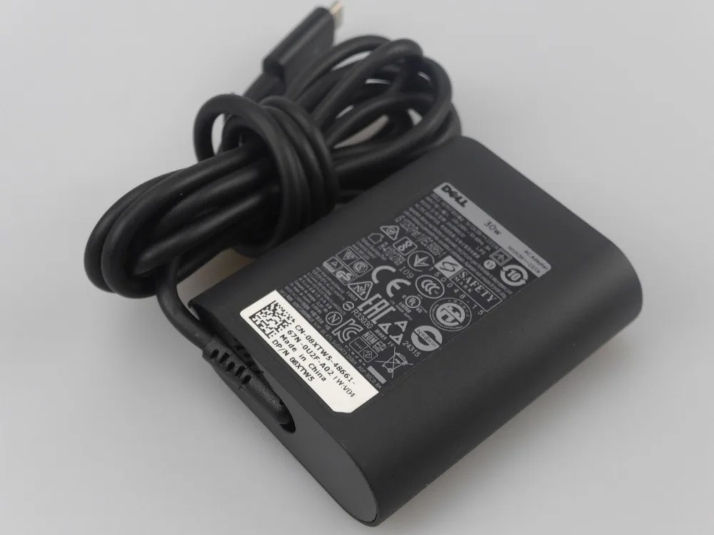 Оригинальные для Dell 30 Вт USB C HA30NM150 DA30NM150 0F17M7 08XTW5 Latitude 11 5000 5175 7275 XPS 12 9250 адаптер