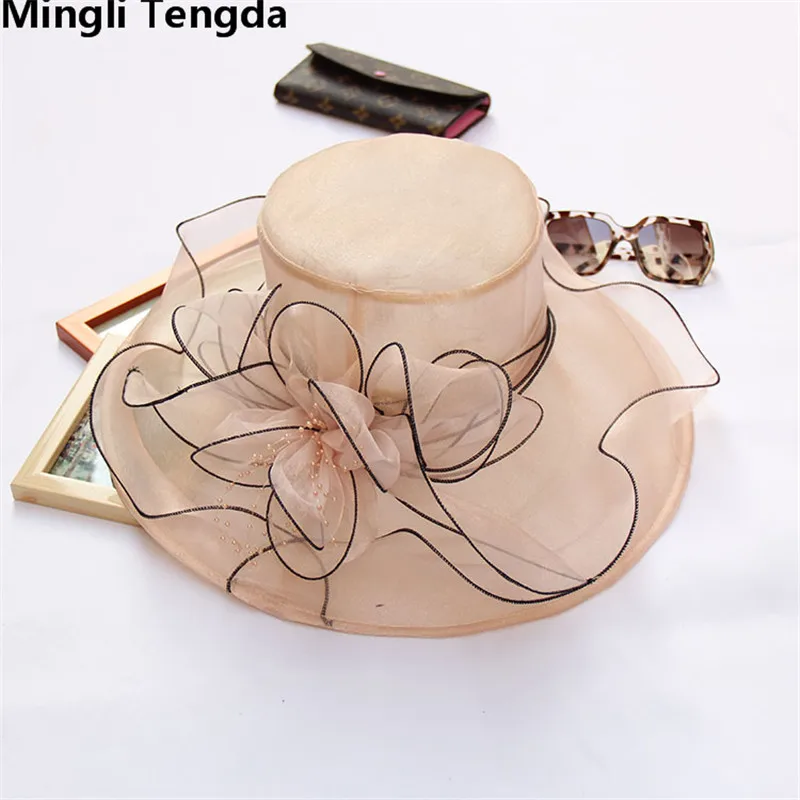 Новые Элегантные Свадебные шляпы Mingli Tengda для женщин вуалетки свадебная летняя