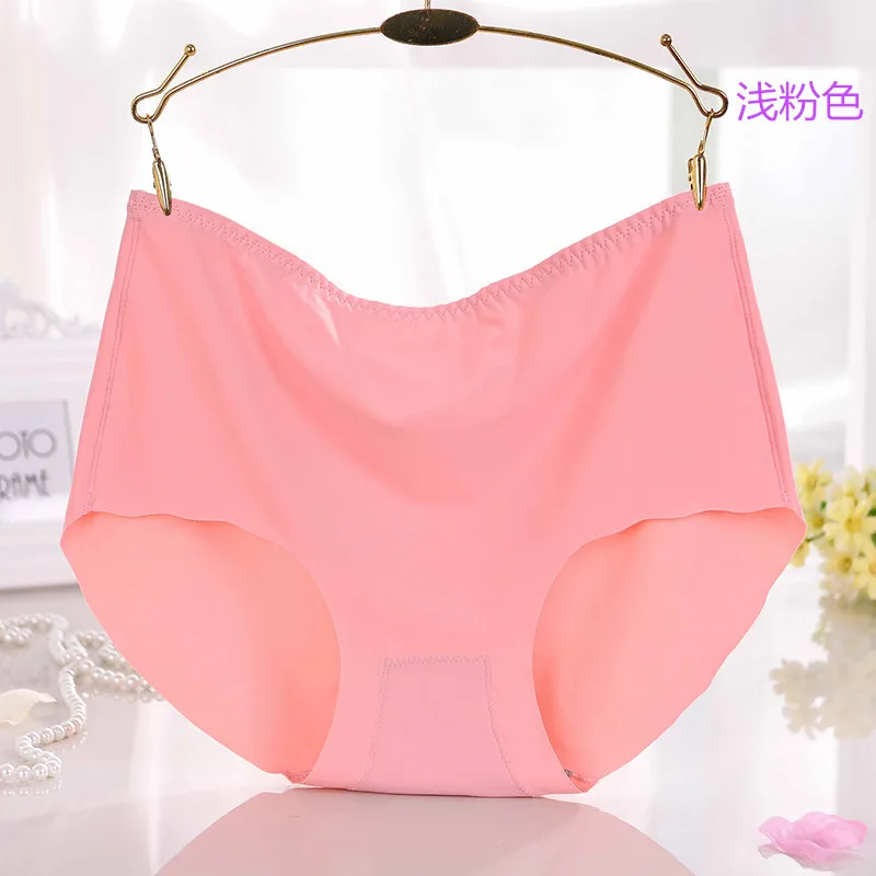dark pink KJA266 женское нижнее белье с высокой талией, трусы, женское шелковое бесшовное белье, дамское нижнее белье больших размеров, трусики Culotte Femme 7XL - Цвет: dark pink