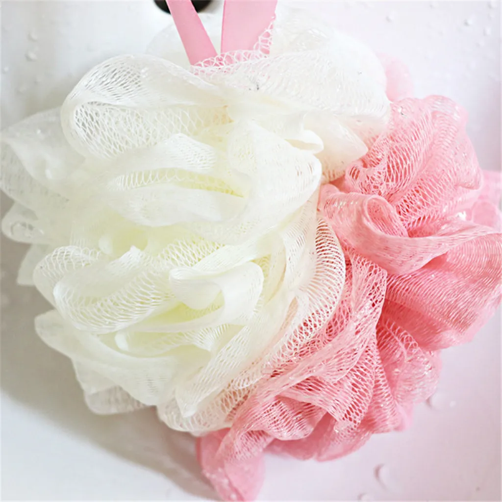 Щетка для тела губка щетка ванны с натуральной щетиной Loofah душа Pouf сетчатый мяч