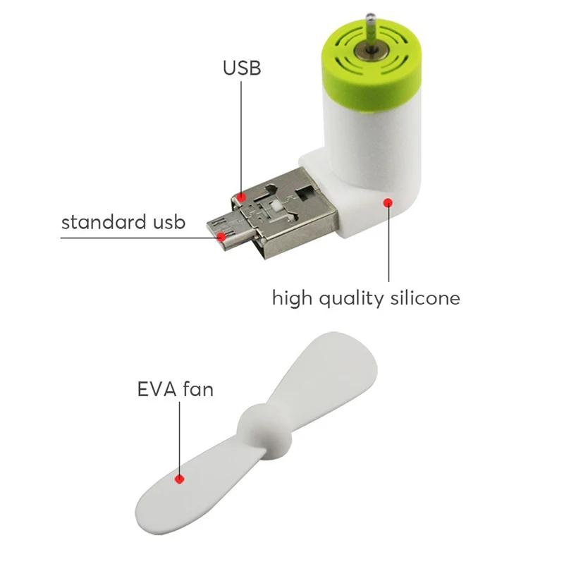 2 в 1 Мини Прохладный Портативный Мощность банк вентилятор USB Micro поклонников