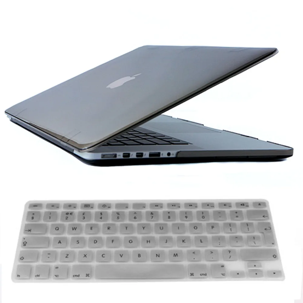 Прозрачный чехол для Macbook Air Pro Retina 11 12 13 15 с силиконовой клавиатурой ноутбука Mac Book