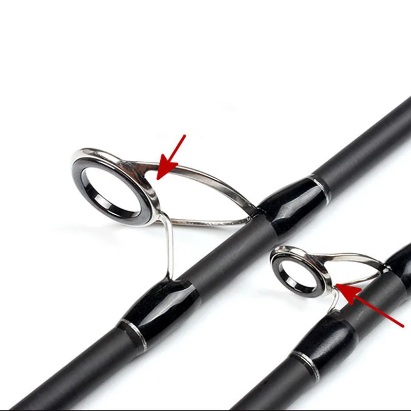 UCOK 1шт./упак. 1,8м/2,1м/2,4м/2,7м/3,0м роскошный портативный спиннинговый/кастинговый удилище с ручкой из сверхпрочного углеродного материала для ловли окуня и лосося.