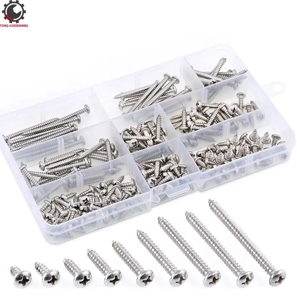

M3.5 Stainless Steel Round Pan Head Phillips Cross Self-tapping Wood Screws Drive Self Tapping Drilling Screws
