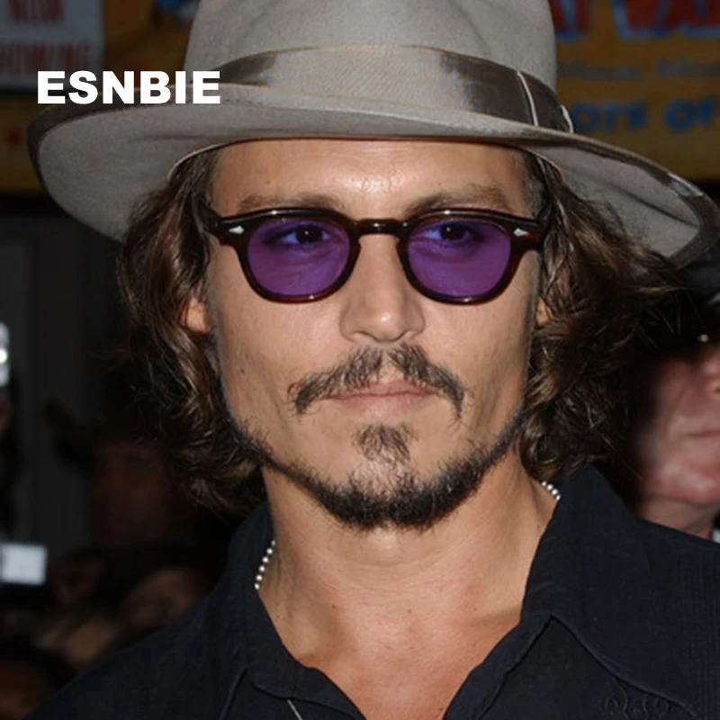 

Acetate Sunglasses Men Round Small Vintage Sun Glasses Women Retro Johnny Depp Glasses Lentes De Sol Hombre Driving Eyewear